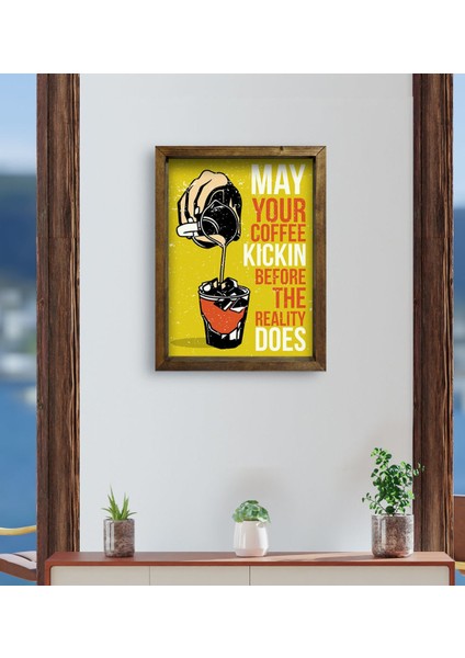 Gift Cafe & Bar & Restaurant Konseptli Doğal Masif Ahşap Çerçeveli Tablo - 9 fırsatları