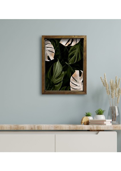 Gift Otel Odası Konseptli Doğal Masif Ahşap Çerçeveli Tablo 30 x 40 cm - 120 modelleri