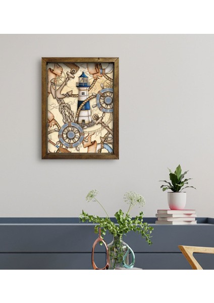 Gift Otel Odası Konseptli Doğal Masif Ahşap Çerçeveli Tablo 30 x 40 cm - 121 fiyatları