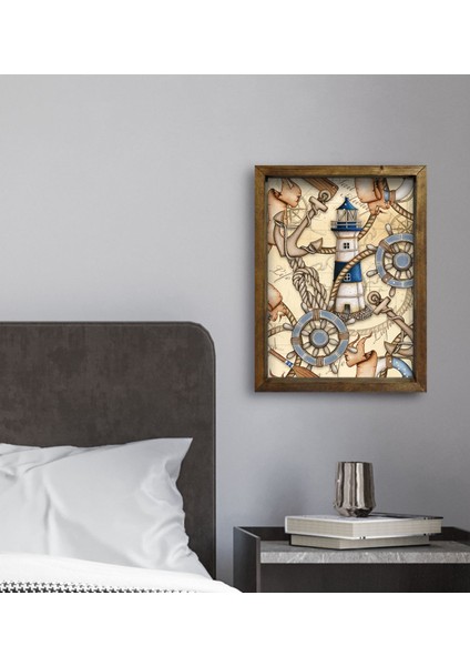 Gift Otel Odası Konseptli Doğal Masif Ahşap Çerçeveli Tablo 30 x 40 cm - 121 fırsatları