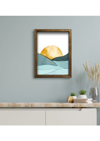 Gift Otel Odası Konseptli Doğal Masif Ahşap Çerçeveli Tablo 45 x 65 cm - 40 modelleri