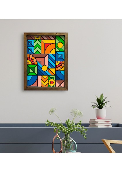 Gift Otel Odası Konseptli Doğal Masif Ahşap Çerçeveli Tablo 45 x 65 cm - 23