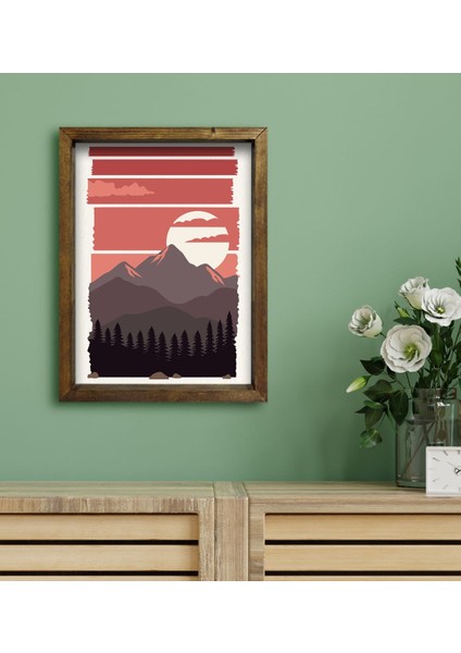 Gift Otel Odası Konseptli Doğal Masif Ahşap Çerçeveli Tablo 45 x 65 cm - 20 fiyatları