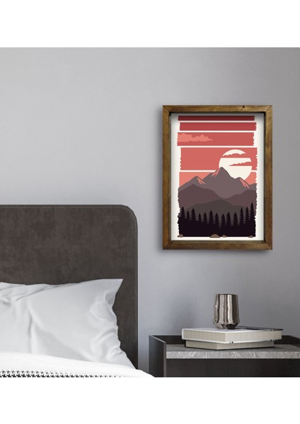 Gift Otel Odası Konseptli Doğal Masif Ahşap Çerçeveli Tablo 45 x 65 cm - 20 fırsatları