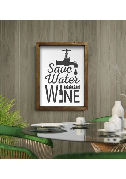 Gift Cafe & Bar & Restaurant Konseptli Doğal Masif Ahşap Çerçeveli Tablo - 29