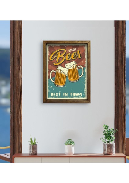 Gift Cafe & Bar & Restaurant Konseptli Doğal Masif Ahşap Çerçeveli Tablo - 16 fırsatları