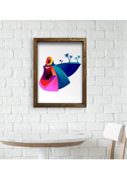 Gift Cafe & Bar & Restaurant Konseptli Doğal Masif Ahşap Çerçeveli Tablo - 17 modelleri