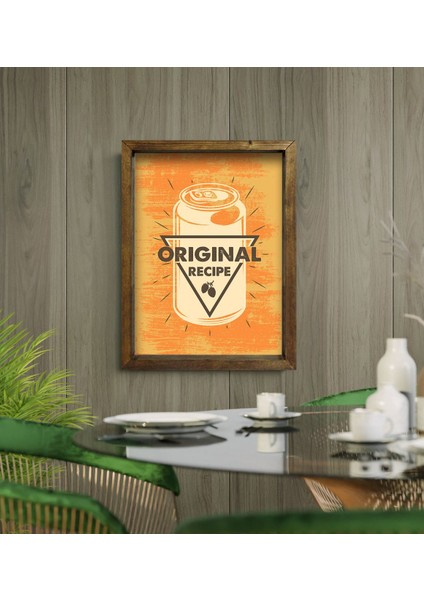 Gift Cafe & Bar & Restaurant Konseptli Doğal Masif Ahşap Çerçeveli Tablo - 15