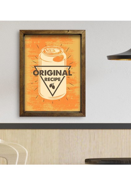 Gift Cafe & Bar & Restaurant Konseptli Doğal Masif Ahşap Çerçeveli Tablo - 15 fiyatları