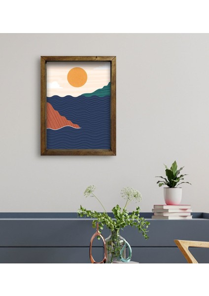 Gift Otel Odası Konseptli Doğal Masif Ahşap Çerçeveli Tablo 30 x 40 cm - 79 fiyatları