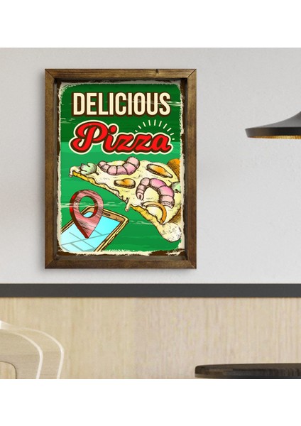 Gift Cafe & Bar & Restaurant Konseptli Doğal Masif Ahşap Çerçeveli Tablo - 13 fiyatları