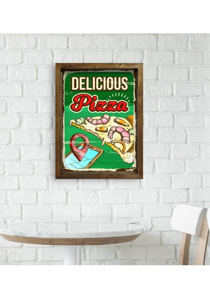 Gift Cafe & Bar & Restaurant Konseptli Doğal Masif Ahşap Çerçeveli Tablo - 13 modelleri