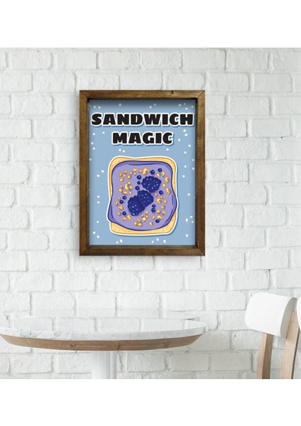 Gift Cafe & Bar & Restaurant Konseptli Doğal Masif Ahşap Çerçeveli Tablo - 6 modelleri