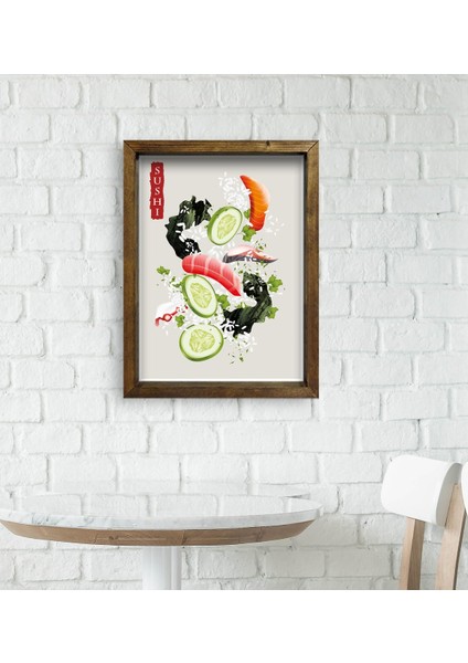 Gift Cafe & Bar & Restaurant Konseptli Doğal Masif Ahşap Çerçeveli Tablo - 1 modelleri