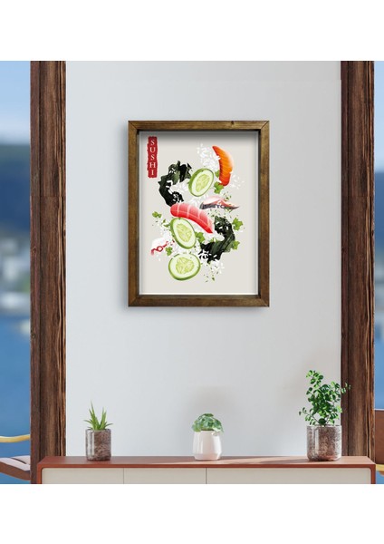 Gift Cafe & Bar & Restaurant Konseptli Doğal Masif Ahşap Çerçeveli Tablo - 1 fırsatları