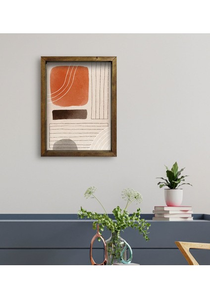 Gift Otel Odası Konseptli Doğal Masif Ahşap Çerçeveli Tablo 45 x 65 cm - 48