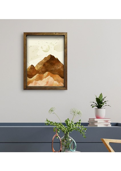 Gift Otel Odası Konseptli Doğal Masif Ahşap Çerçeveli Tablo 45 x 65 cm - 42