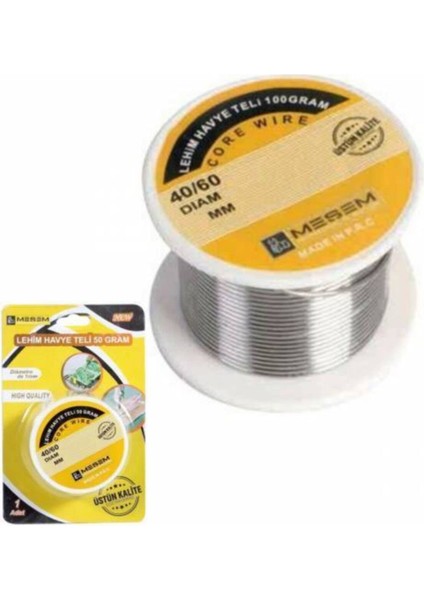 Makaralı Lehim Teli 40/60 Kalay / Kurşun + Lehim Pastası