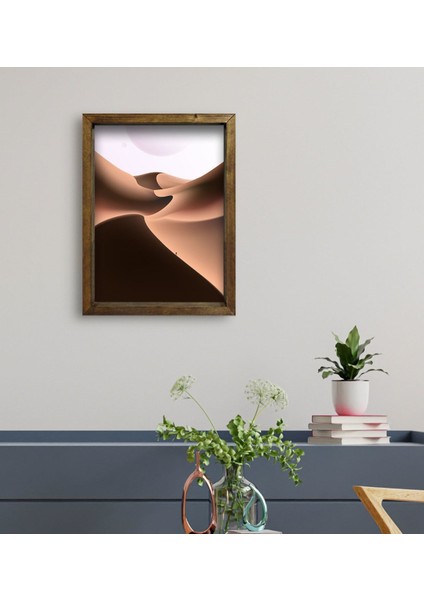 Gift Otel Odası Konseptli Doğal Masif Ahşap Çerçeveli Tablo 45 x 65 cm - 18