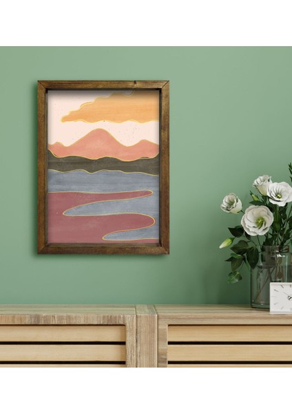 Gift Otel Odası Konseptli Doğal Masif Ahşap Çerçeveli Tablo 45 x 65 cm - 7 fiyatları