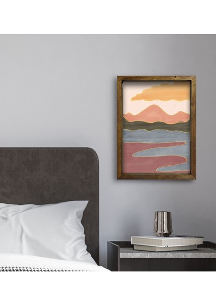 Gift Otel Odası Konseptli Doğal Masif Ahşap Çerçeveli Tablo 45 x 65 cm - 7 fırsatları