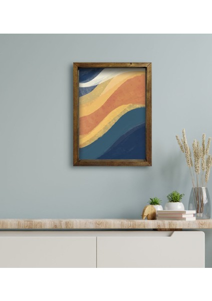 Gift Otel Odası Konseptli Doğal Masif Ahşap Çerçeveli Tablo 30 x 40 cm - 16 modelleri