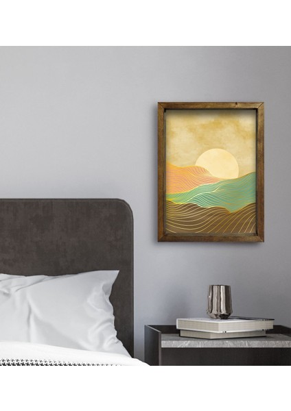 Gift Otel Odası Konseptli Doğal Masif Ahşap Çerçeveli Tablo 45 x 65 cm - 110 fırsatları