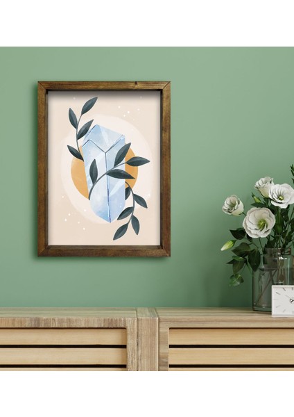 Gift Otel Odası Konseptli Doğal Masif Ahşap Çerçeveli Tablo 30 x 40 cm - 95