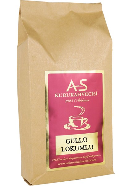 Güllü Lokumlu Türk Kahvesi 500 Gr.