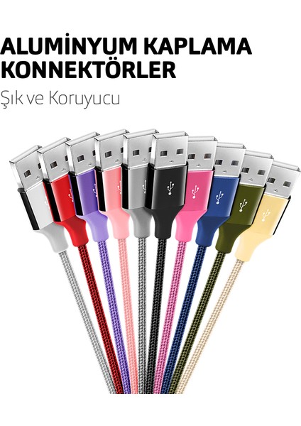 AlumiCable iPhone Uyumlu Şarj Kablosu - Uzay Grisi 2DK16UG