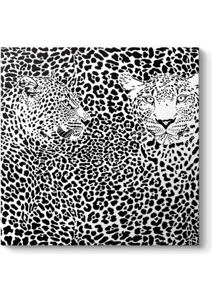 Leopar Desen Vektörel Tablo