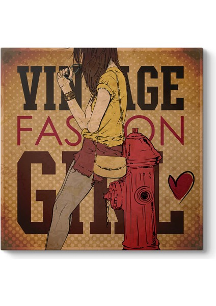 Vintage Fashion Girl Tablosu