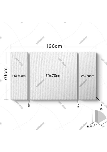 Motif Çiçek Panorama Tablo