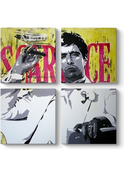 Al Pacino - Scarface Vintage Tablosu