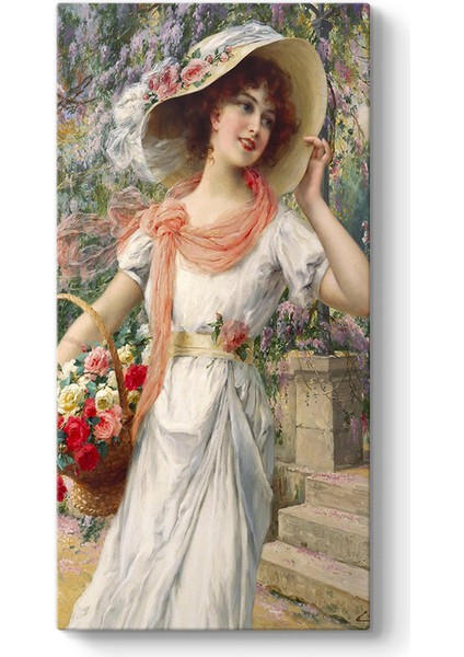 Emile Vernon - The Flower Girl Tablosu