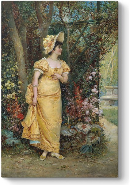 Hans Zatzka - Young Girl Tablosu