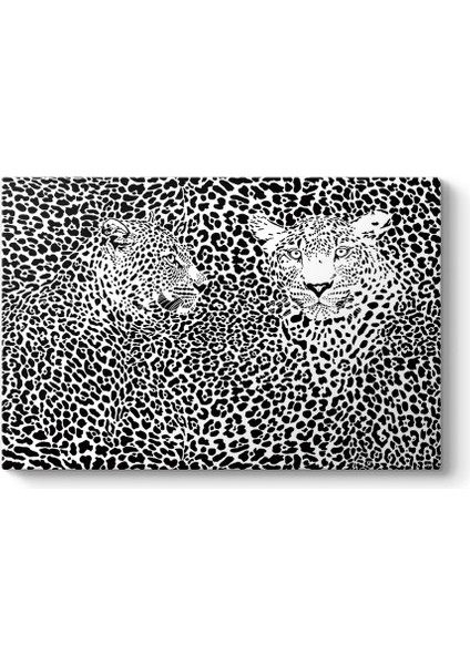 Leopar Desen Vektörel Tablo