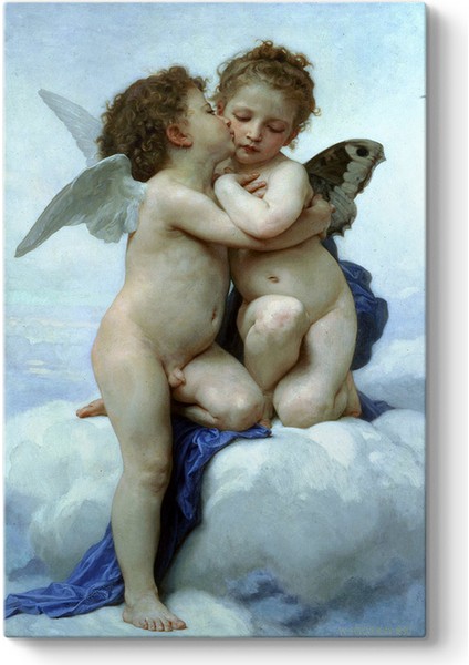 William Adolphe Bouguereau - Ilk Öpücük Tablosu