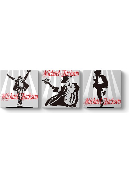 Michael Jackson 3 Parçalı Tablo