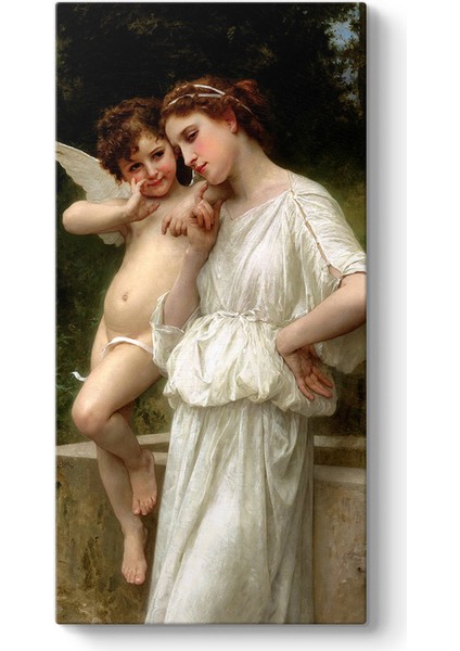 William Adolphe Bouguereau - Love's Scerets Tablosu