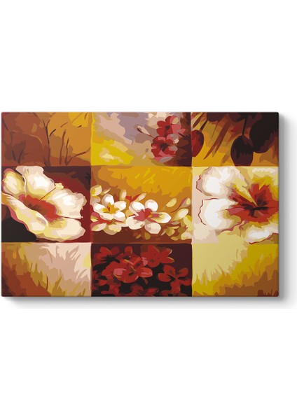 Vektörel Çiçekler Tablo