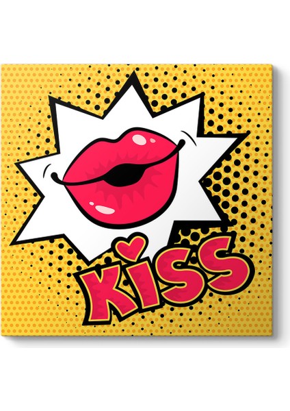 Popart Öpücük Tablosu