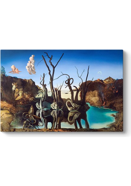 Salvador Dali - File Yansıyan Kuğular Tablosu