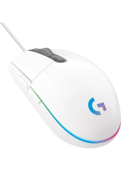 G G102 LIGHTSYNC RGB Aydınlatmalı 8.000 DPI Kablolu Oyuncu Mouse - Beyaz