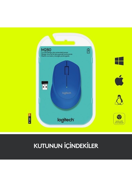 910-004290 M280 Kablosuz Mavi Mouse