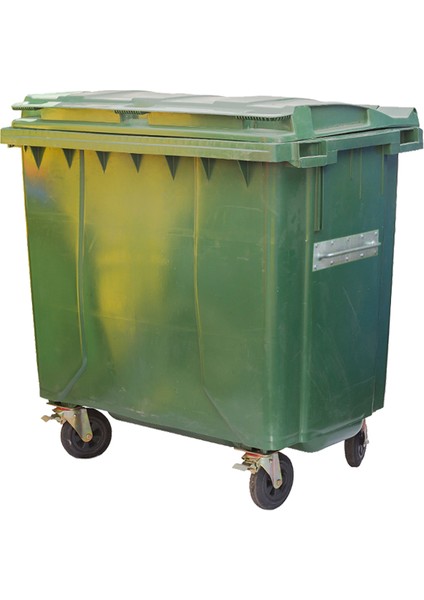 660 Litre Plastik Çöp Konteyner Yeşil