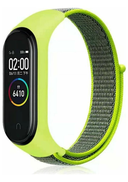 Xiaomi Mi Band 3 4 5 6 Hasır Kumaş Örgü Spor Kordon Kayış