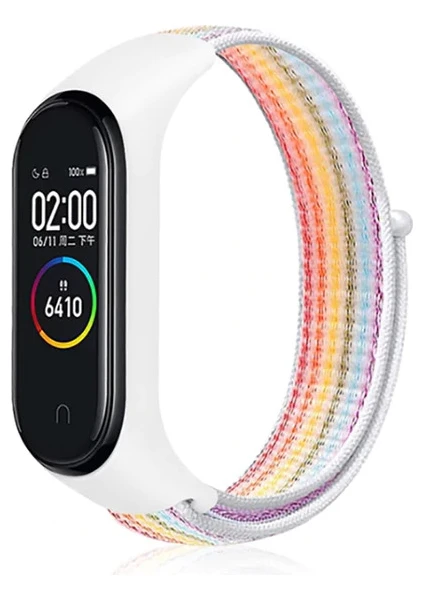 Xiaomi Mi Band 3 4 5 6 Hasır Kumaş Örgü Spor Kordon Kayış