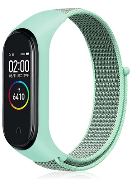 Xiaomi Mi Band 3 4 5 6 Hasır Kumaş Örgü Spor Kordon Kayış