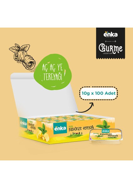 Enka Süt Gurme Pastörize Tuzsuz Tereyağı 10 gr x 100 'lü